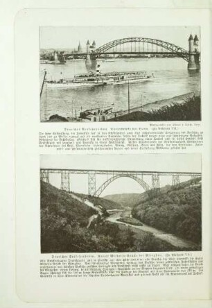Deutsches Verkehrsleben. Rheinbrücke bei Bonn
