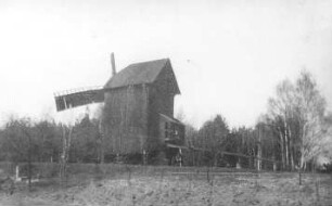 Trebendorf. Ehem. Windmühlengehöft, Bockmühle, Repro (nach Fotografie im Gehöft)