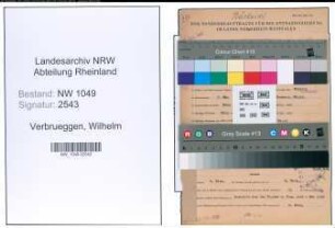 Entnazifizierung Wilhelm Verbrueggen , geb. 07.05.1908 (Arbeiter)