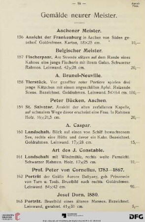 Gemälde neuerer Meister (Nr. 156-243)