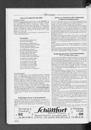 Sommerprogramm des EBV