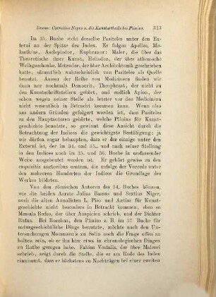 Cornelius Nepos und die Kunsturtheile bei Plinius