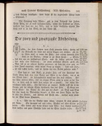 Die zwey und zwanzigste Abtheilung.