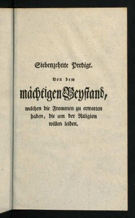 447-474, XVII. Predigt. Zweyte Predigt über diesen Text