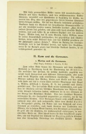 II. Rom und die Germanen