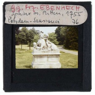 Potsdam, Sanssouci,Potsdam, Ebenhech, Sphinx mit Putten (Gruppe)