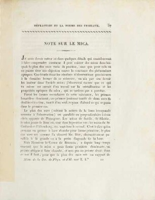 Note Sur Le Mica
