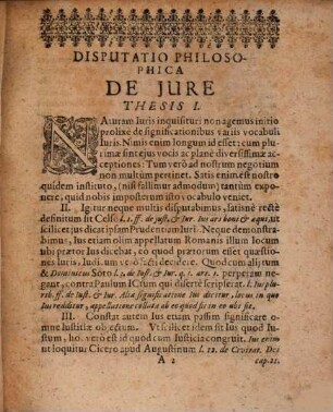 Disputatio Philosophica De Iure