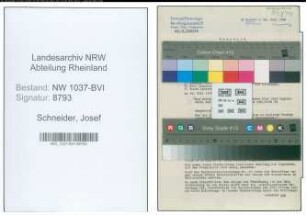 Entnazifizierung Josef Schneider , geb. 19.03.1892 (Posthalter)
