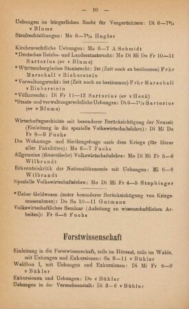 10-11, Forstwissenschaft