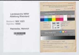 Entnazifizierung Heinrich Hannecke , geb. 13.06.1913 (Angest.)