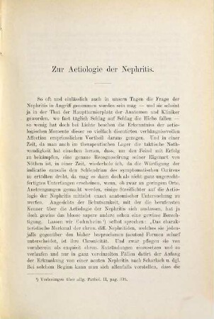 Zur Aetiologie der Nephritis : Inaug.-Diss.