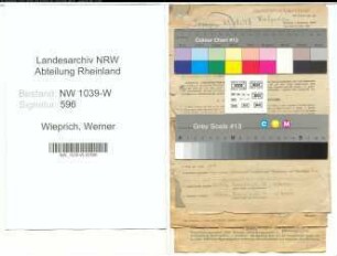 Entnazifizierung Werner Wieprich , geb. 21.08.1912 (Bahnbeamter)