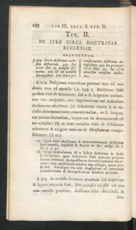 Tit. II. De Iure Circa Doctrinas Ecclesiae