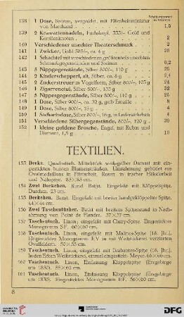 Textilien (Nr. 153-180)