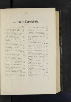 Verfasser-Verzeichnis.