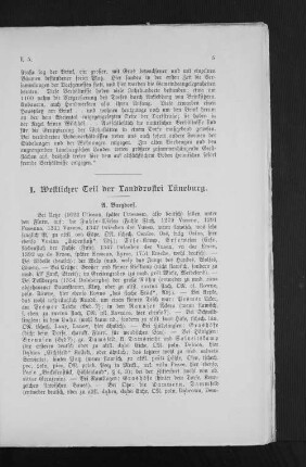 I. Westlicher Teil der Landdrostei Lüneburg.