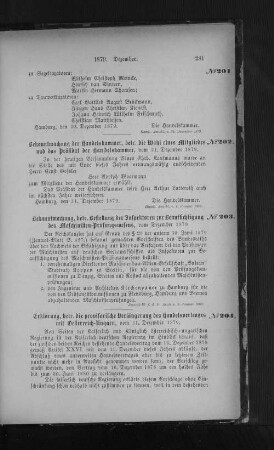 No. 202 Bekanntmachung der Handelskammer, betr. die Wahl eines Mitgliedes und das Präsidat der Handelskammer