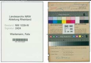 Entnazifizierung Felix Wierlemann , geb. 21.01.1902 (Molkereibesitzer)