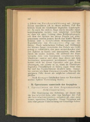 I. Operationen an den Augenmuskeln. Schieloperationen.