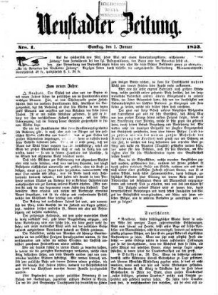 Neustadter Zeitung : ältestes Amtsblatt im Amtsbezirk Neustadt a.d. Hdt.. 1853 = Jg. [23]