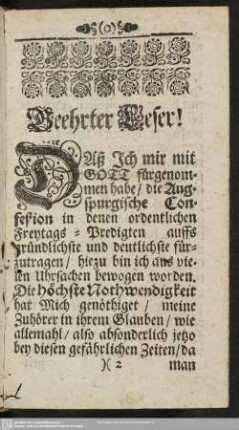 Verehrter Leser!