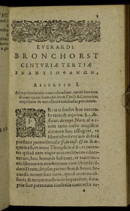 Assertio I. - Assertio XXV.