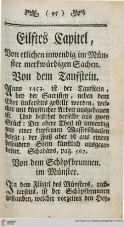 Eilftes Capitel
