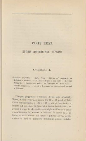 Parte prima: Notizie storiche sul Giappone