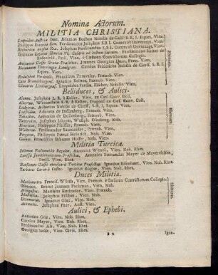 Nomina Actorum Militia Christiana