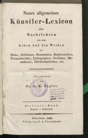 Bd. 7: Keyser - Lodewyck