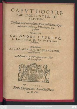 Caput Doctrinae Coelestis, De Baptismo