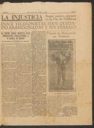 Triunfo de Bienvenida en Valencia - [Fotografía]