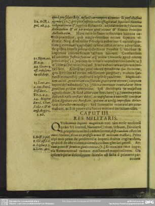 Caput III. Res Militaris