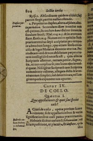 Caput IV. De Coelo.