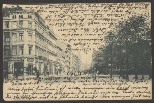 Ansichtskarte „Oranien Str. an der Alexandrinen Str.“ [1/2]