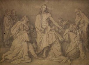 Thomas‘ Unglauben. Karton zu den Wandbildern der Fürstengruft (Campo Santo) in Berlin