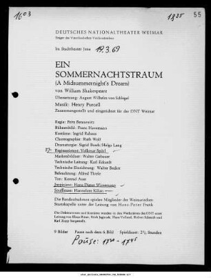 Ein Sommernachtstraum (A Midsummernight's Dream)