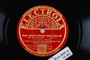 Doch schnell schwand seine Liebe hin : "Die Nachtwandlerin" / Bellini
