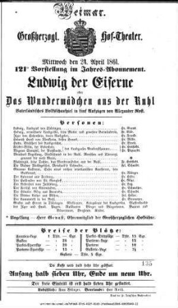 Ludwig der Eiserne oder Das Wundermädchen aus der Ruhl