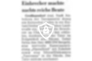 Einbrecher machte nachts reiche Beute