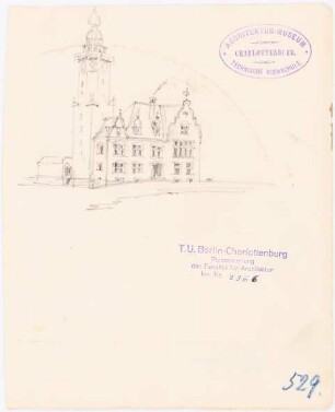 Rathaus (?): Perspektivische Ansicht