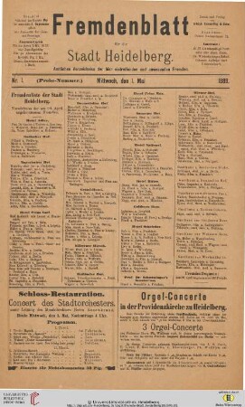 Nr. 1 - 26 (Mai 1889)