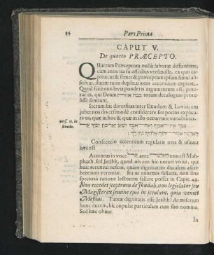 Caput V. De quarto Praecepto.