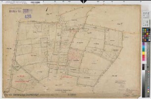 Coesfeld, Stadt und Kirchspiel (Coesfeld), Umlegung Stockum-Gaupel, Bl. 10 Zuteilungskarte Coesfeld Kspl. Flur 65