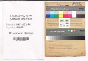 Entnazifizierung Heinrich Brunckhorst, geb. 04.03.1904 (Angest.)