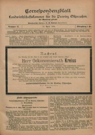 Nummer 17. 25. April 1900.