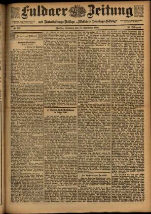Zweite Ausgabe vom Samstag, den 18. November 1899.