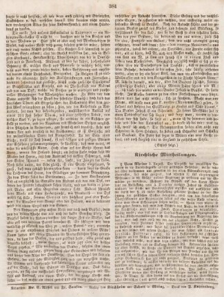 384 Kirchliche Mittheilungen
