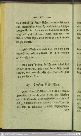 67. Trockner Niederschlag